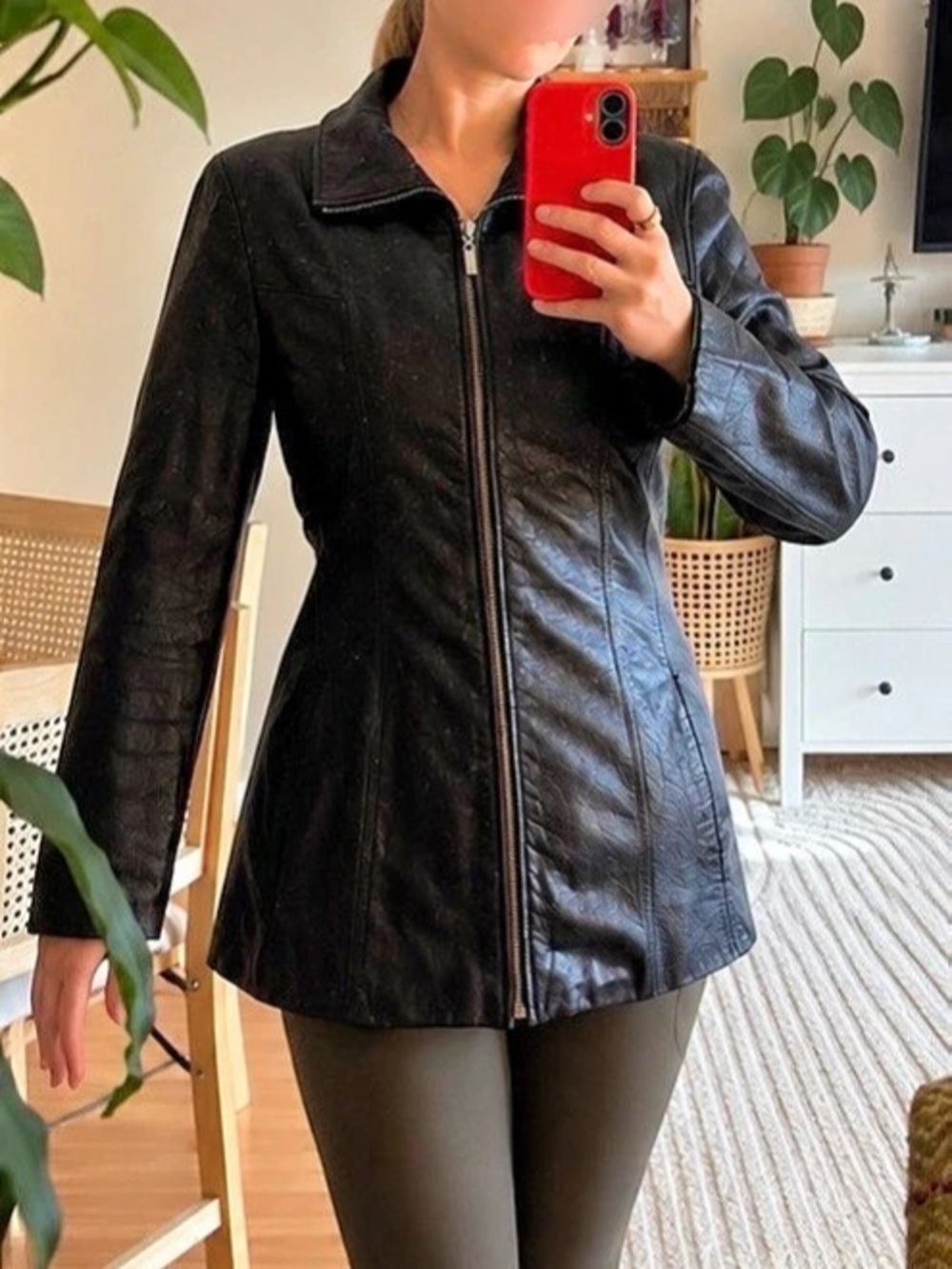 Women's Black leather Jacket